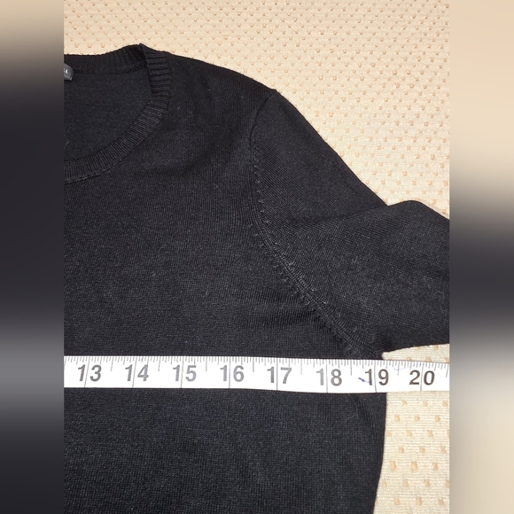 Adrianna Papell Round Neck Twofer Sweater Black & cheetah Print Size Medium - Picture 6 of 9